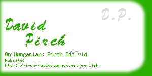 david pirch business card